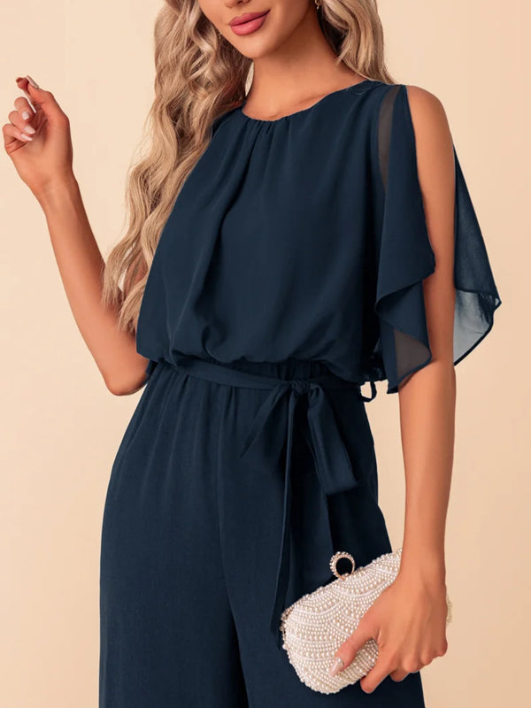 Scoop Chiffon Maxi Jumpsuit/Pantsuit