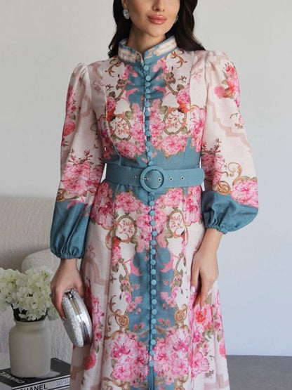 Light And Elegant Flowers Maxi Dress