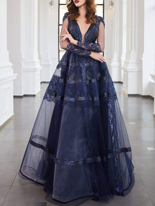 Temperament Mesh Exquisite Sexy Women's Dress