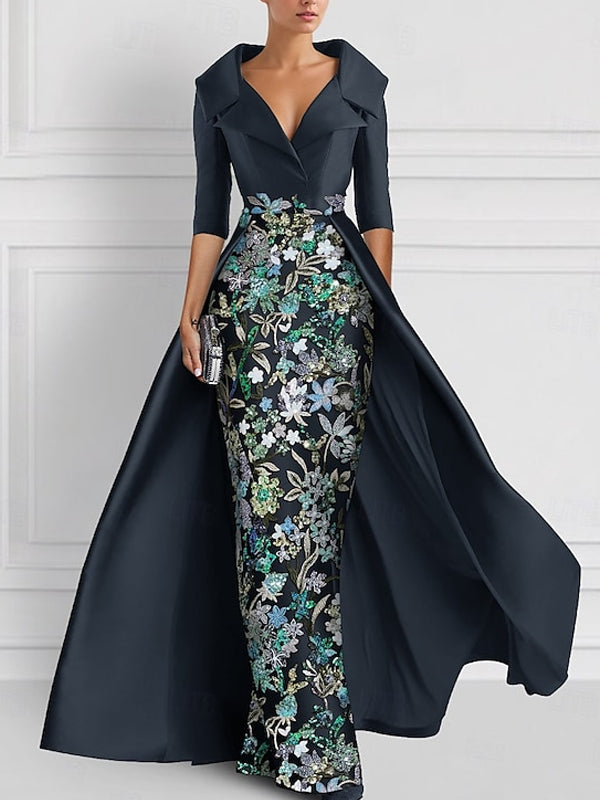 Satin Split Temperament Women's Dress