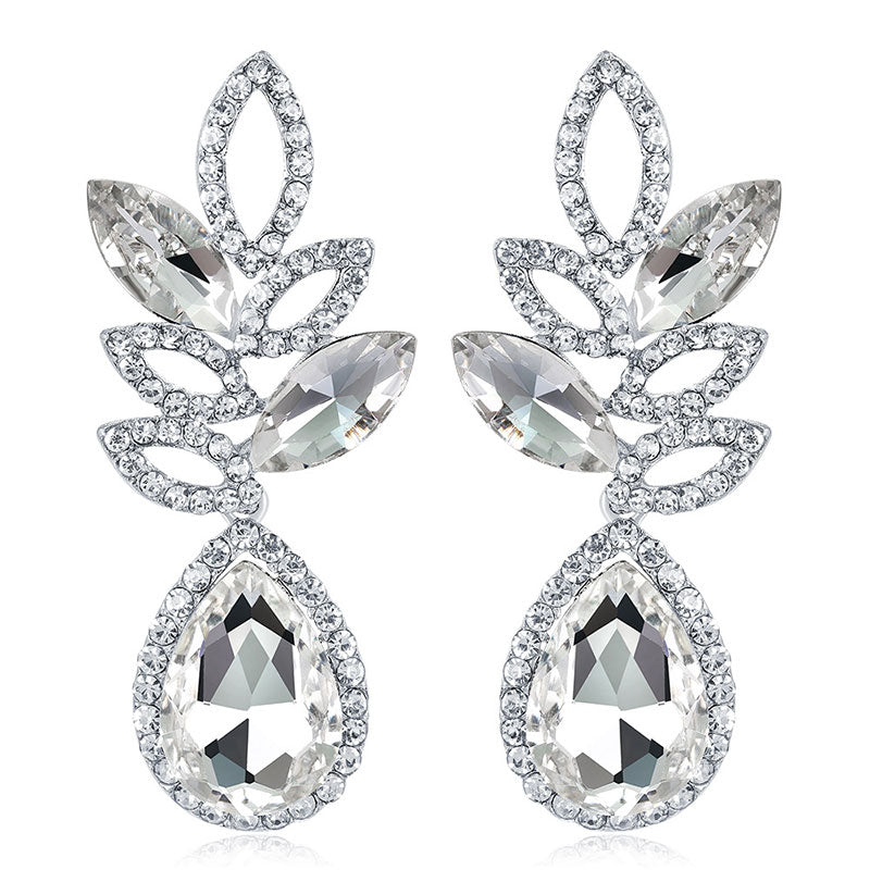 High-grade crystal temperament bridal earrings