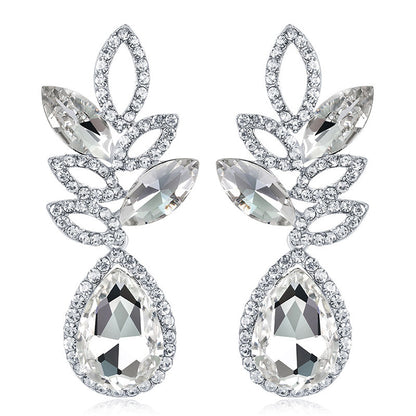 High-grade crystal temperament bridal earrings