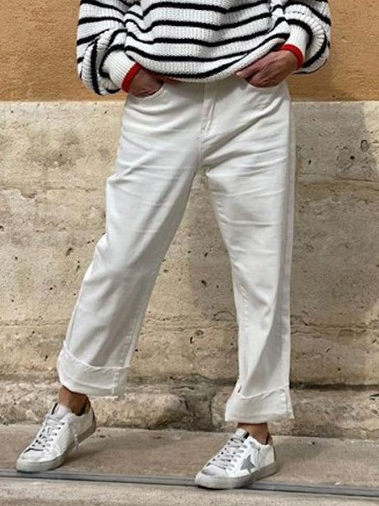 Casual Straight Through Simple Casual Ladies Pants