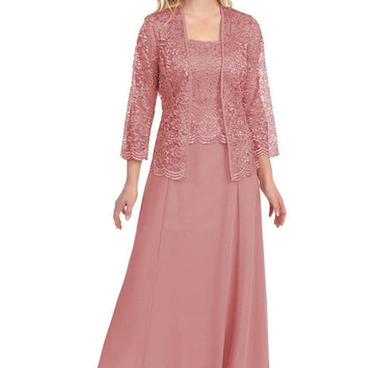 loveedsTM-Summer Party Dresses for Women Elegant Evening Lace Chiffon Vestidos De Fiesta Female Clothing Dresses Wedding 2pieces Robe