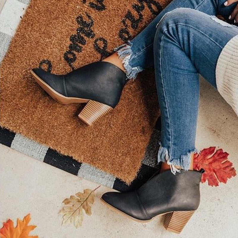 Women's Fashion Thick Heel Chic Boots