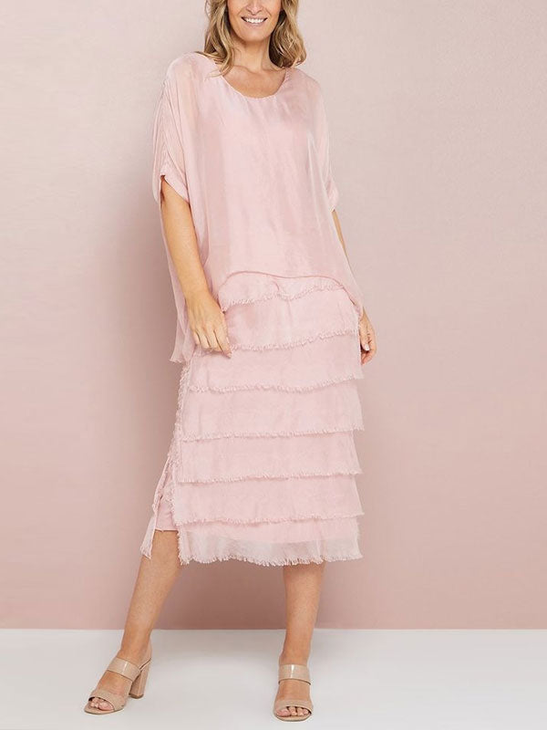 Straight temperament chiffon temperament women's dress