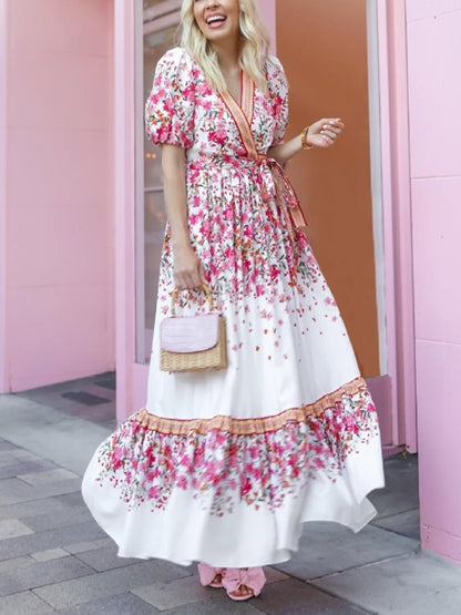 Floral Style Vacation Women's Dress