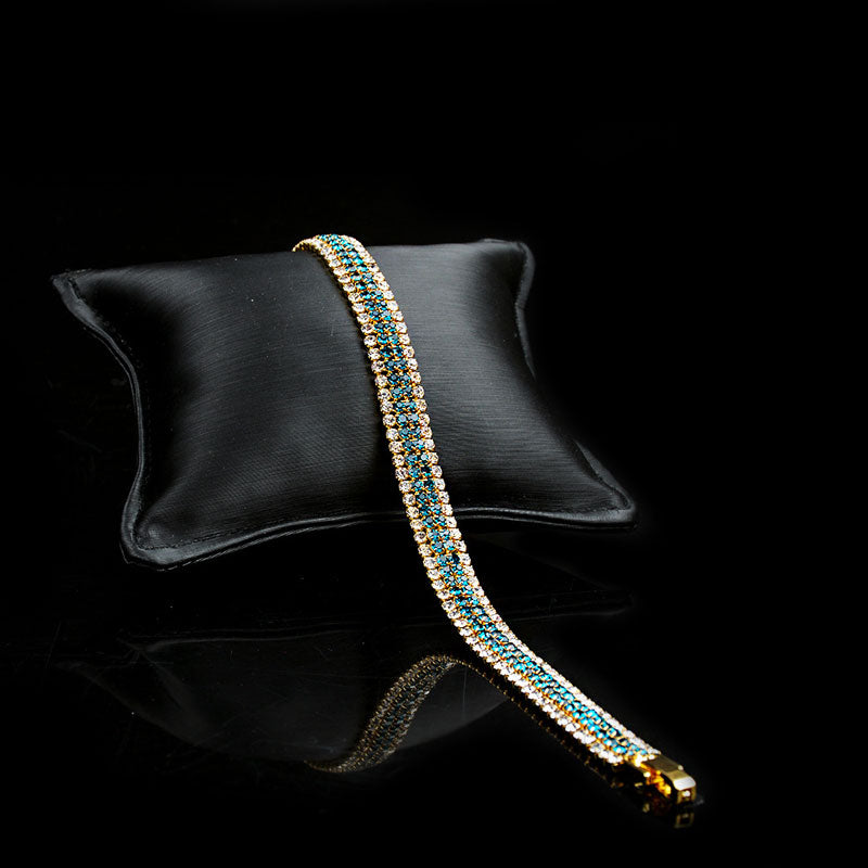 Crystal Gold Simple Full Diamonds Women's Bracelet