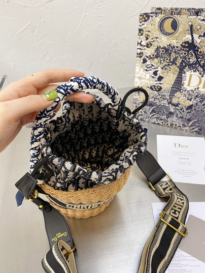 Dior Straw Bag Bucket