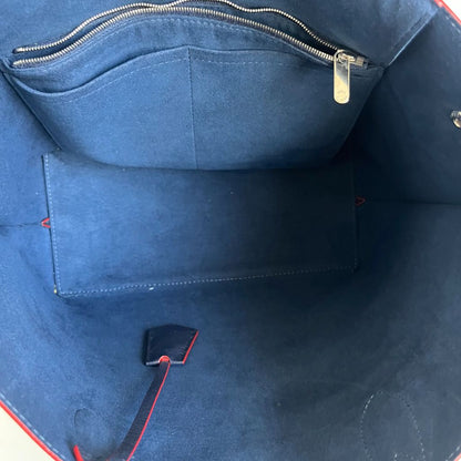 Louis Vuitton navy leather Lockme Go Tote bag