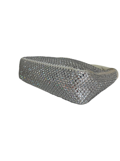 Prada White Re - Edition 2000 Satin Crystal Embellished Shoulder Bg