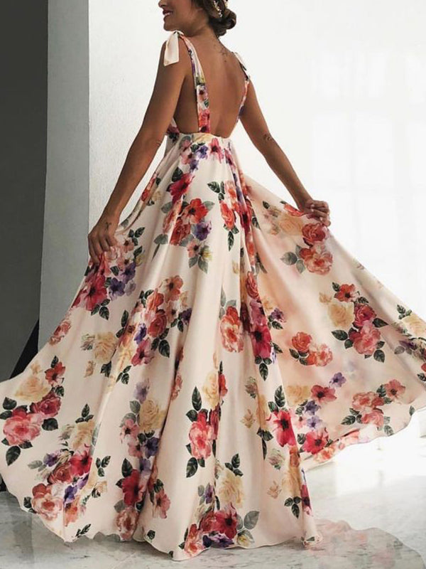 Floral Print Camisole Maxi Dress