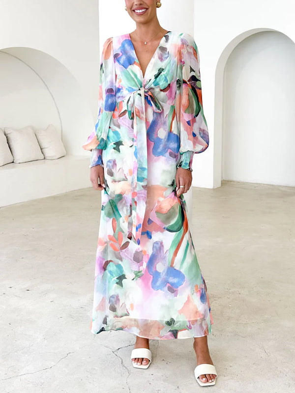 Mint Garden Camellia Maxi Dress