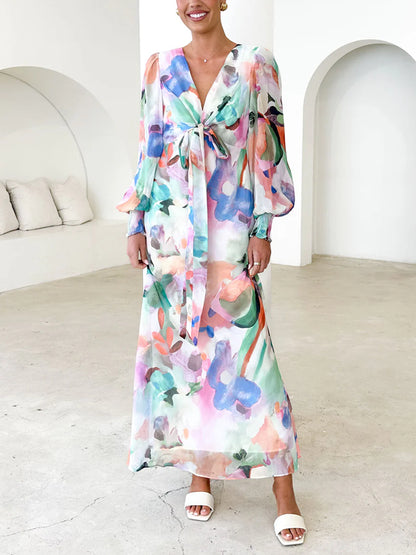 Mint Garden Camellia Maxi Dress