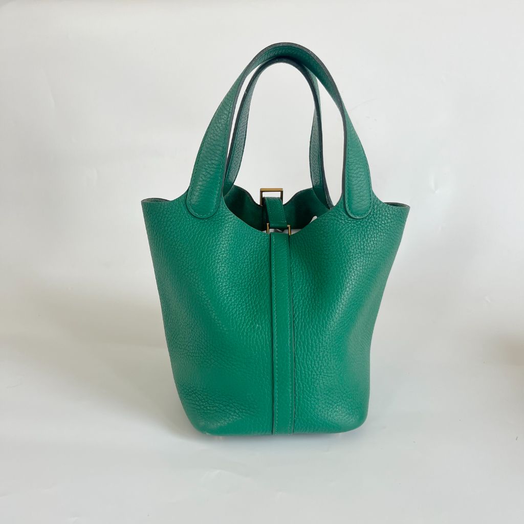 Hermès Picotin Lock 18 Taurillon Clemence Vert Vertigo Bag
