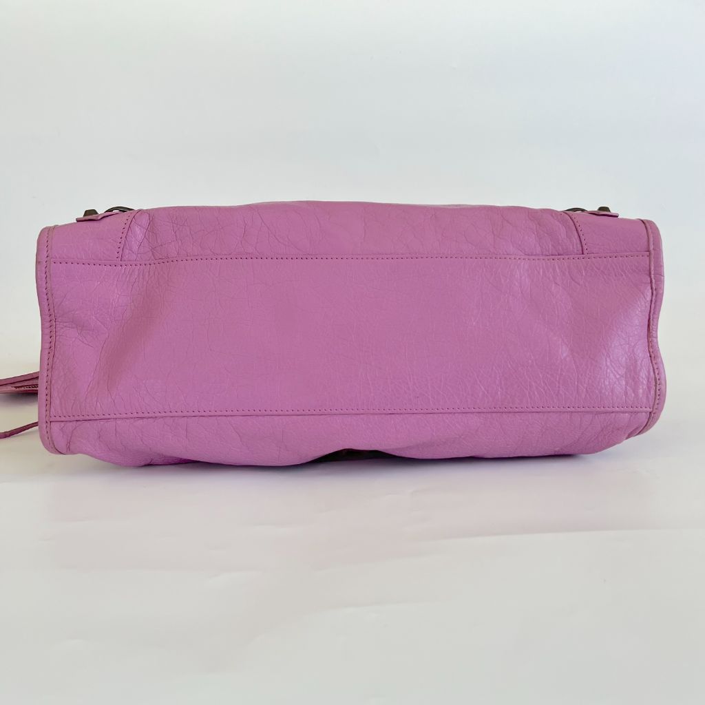 Balenciaga Lilac City leather handbag