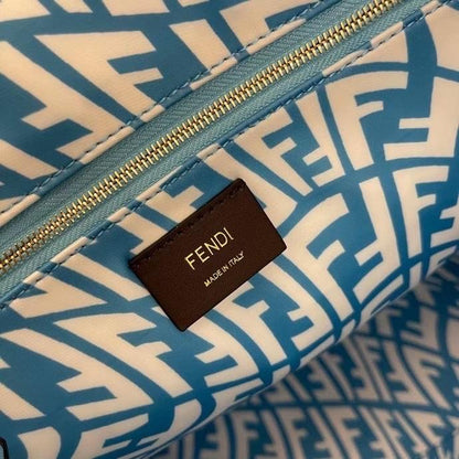 Fendi Tote Bag with FF Vertigo Print – Blue – Totes