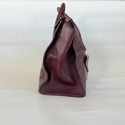 Celine burgundy leather Envelope Luggage Bag