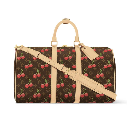 LOUIS VUITTON X TAKASHI MURAKAMI KEEPALL BANDOULIÈRE 45 MONOGRAM BROWN M13764