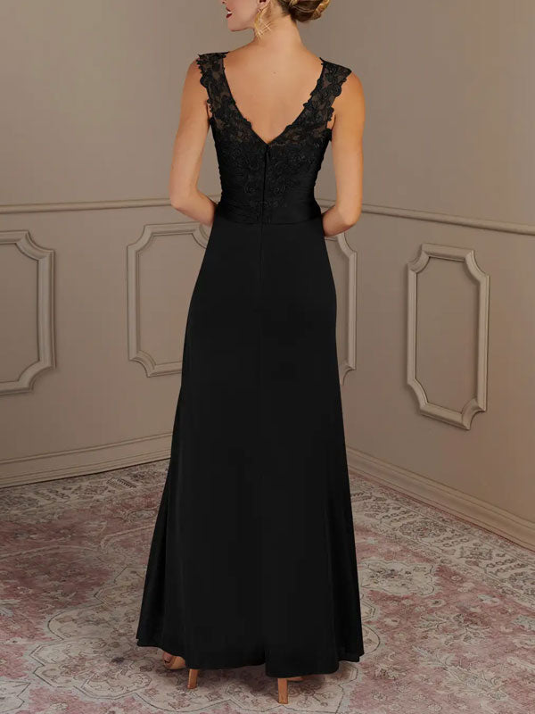 A-Line Sweetheart Neckline Pleated Mesh Floor-Length Dress