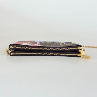 Louis Vuitton Christmas Animation Double Zip Pochette Bag