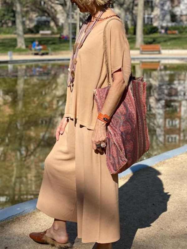 Comfortable Vacation Cotton Linen Women's Suits