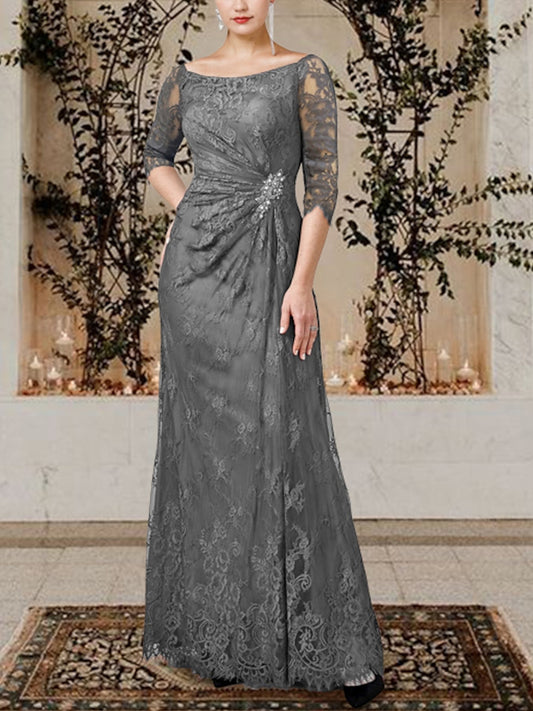 Round Neck Lace Maxi Dress