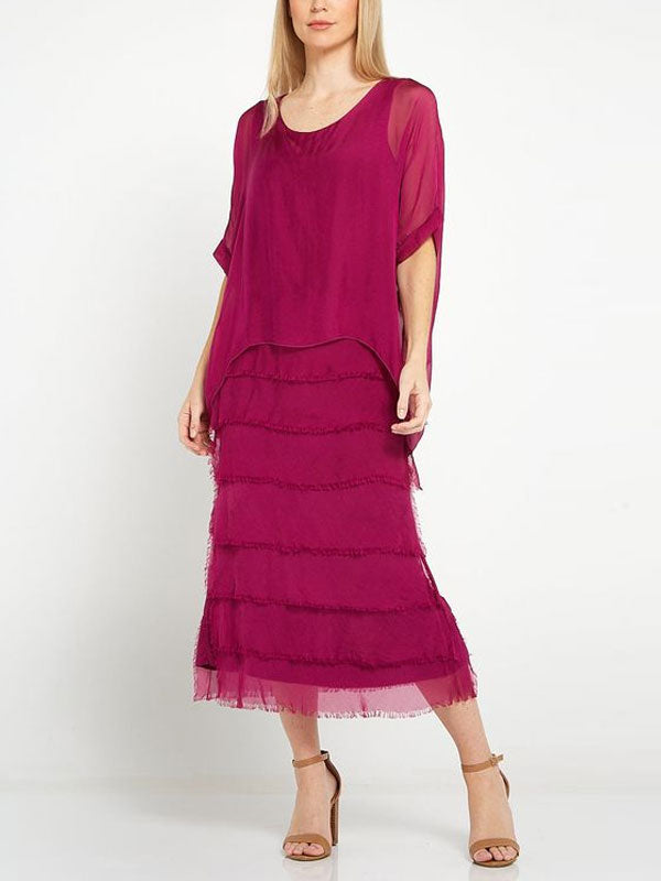 Straight temperament chiffon temperament women's dress