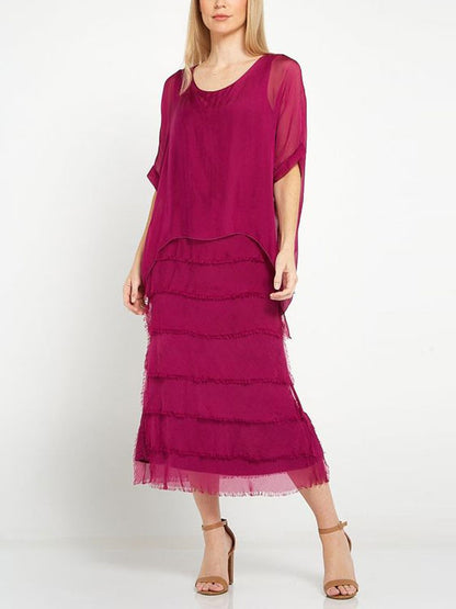 Straight temperament chiffon temperament women's dress