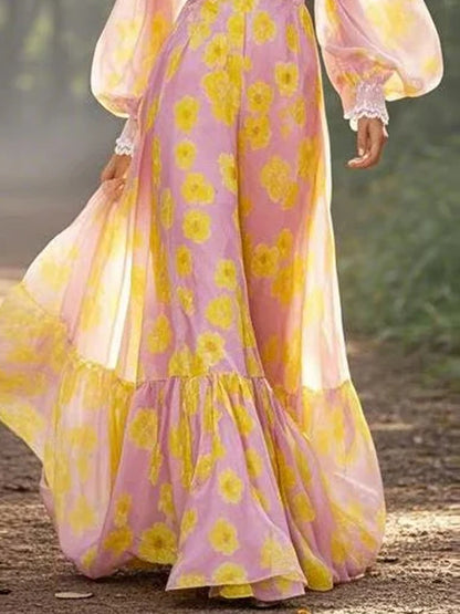 Temperament Chiffon Elegant And Flowing Women's Dress