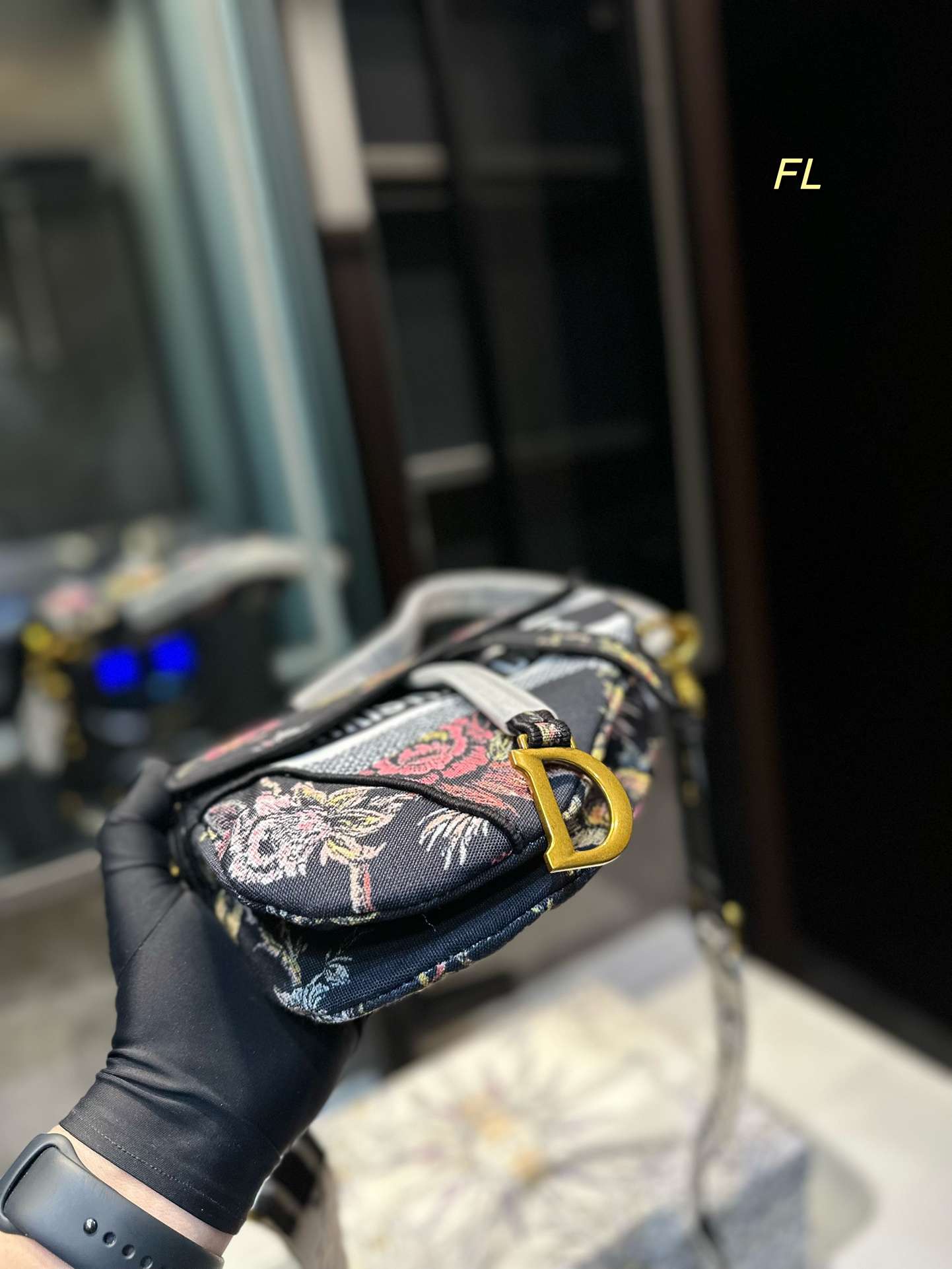 DIOR MEDIUM LADY D-LITE BAG WHITE AND PASTEL MIDNIGHT BLUE TOILE DE JOUY MEXICO EMBROIDERY