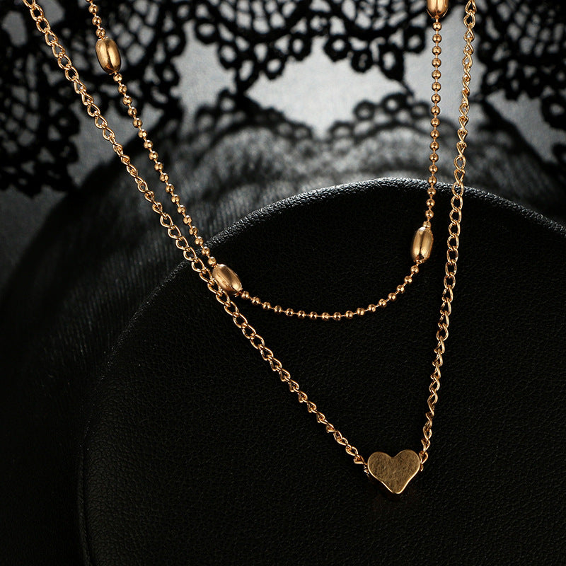 Love Multilayer Clavicle Heart Necklace