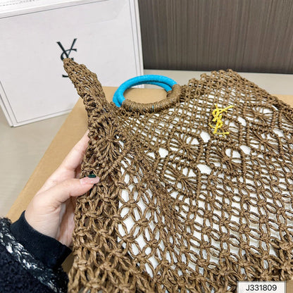 SAINT LAURENT YSL Woven Tote Bag 43x35cm