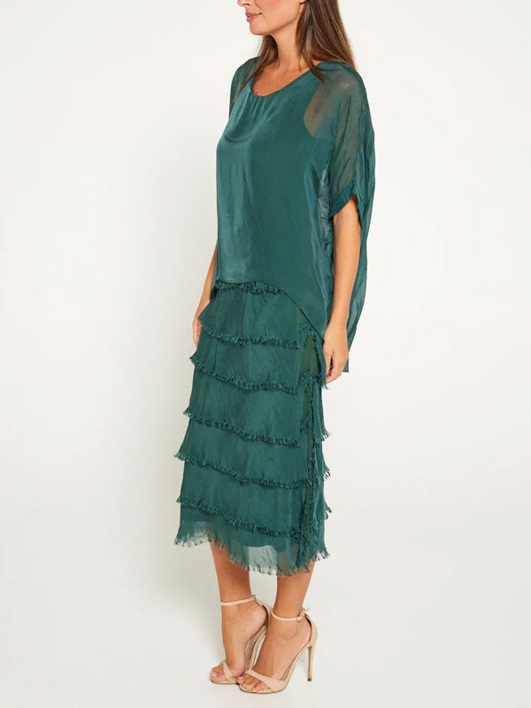 Straight temperament chiffon temperament women's dress