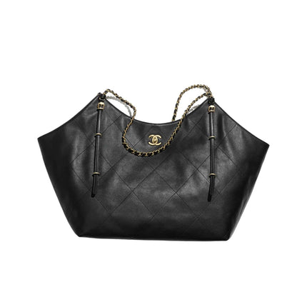 CHANEL MAXI SHOPPING BAG BLACK 28CM AS5463 B20565 94305