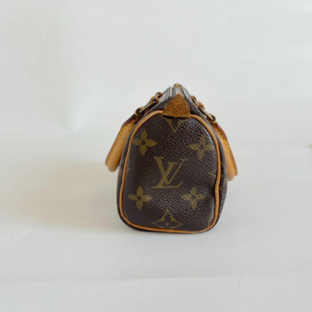 Louis Vuitton Brown Monogram Canvas Mini Speedy Shoulder Bag