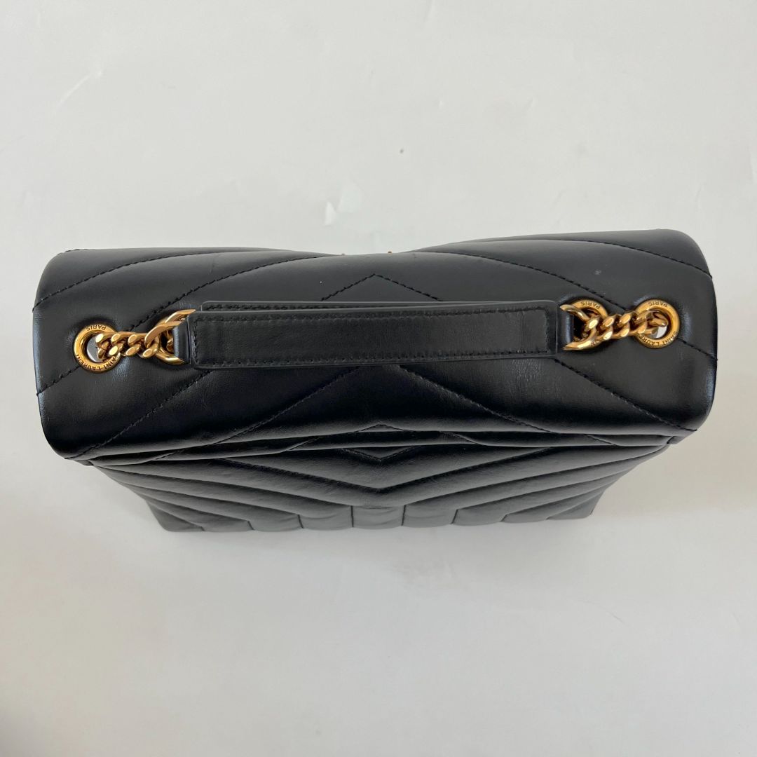 Saint Laurent black Loulou small chain bag