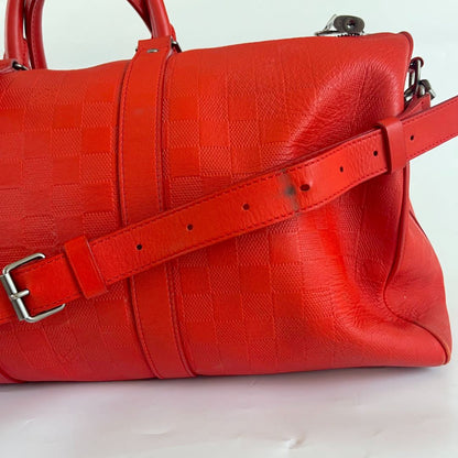 Louis Vuitton Damier Infini Keepall Bandouliere 45 Boston Bag