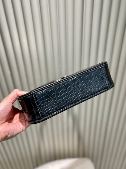 Ysl Hobo Bag Crocodile Embossed