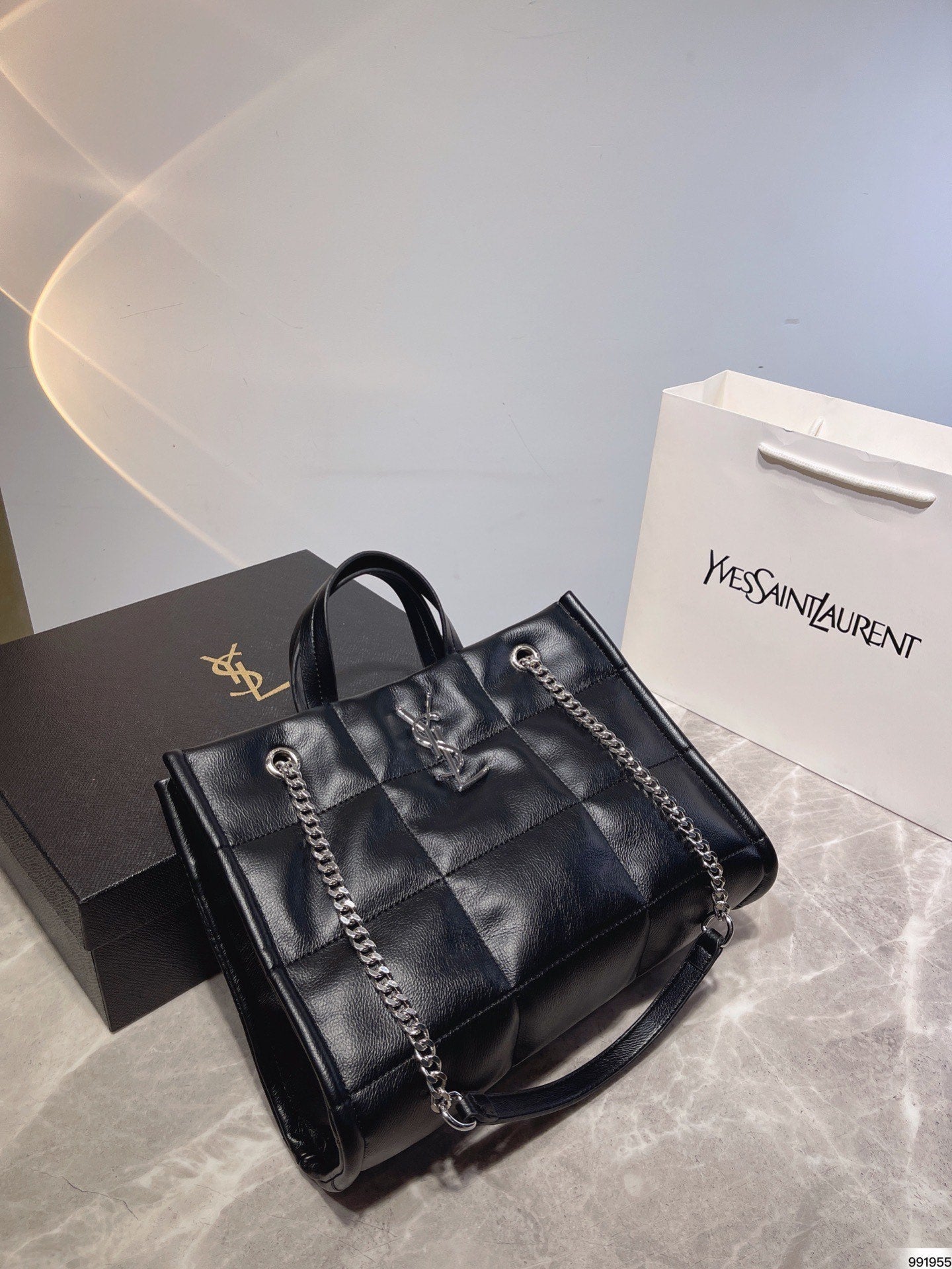 SAINT LAURENT shoulder bag Silver Tone