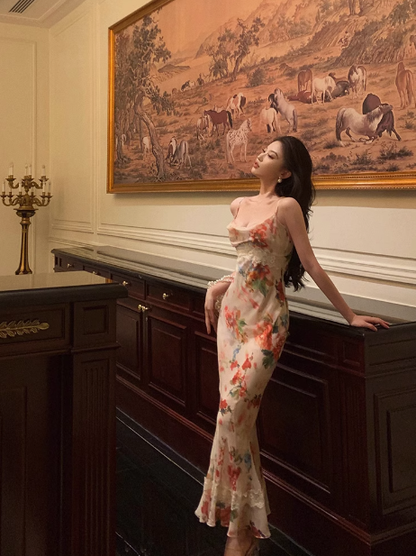 Sexy Sheath Pink Floral Blue 21st Birthday Dress Party Gown Birthday Outfits Birthday Dress Ideas For Women DP1887