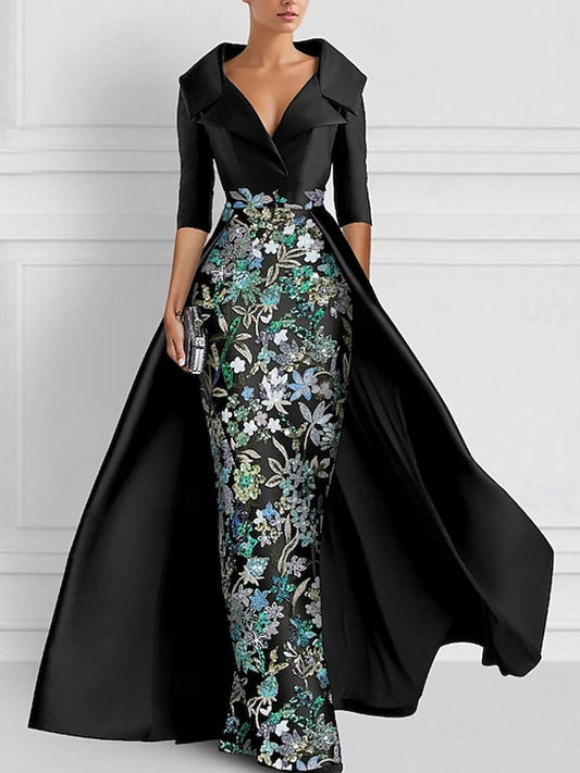 Satin Split Temperament Women's Dress