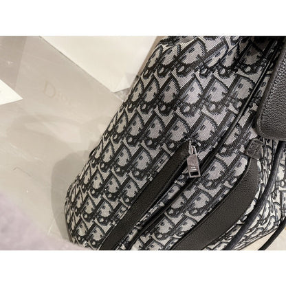 Dior Motion Backpack Beige And Black Dior Oblique