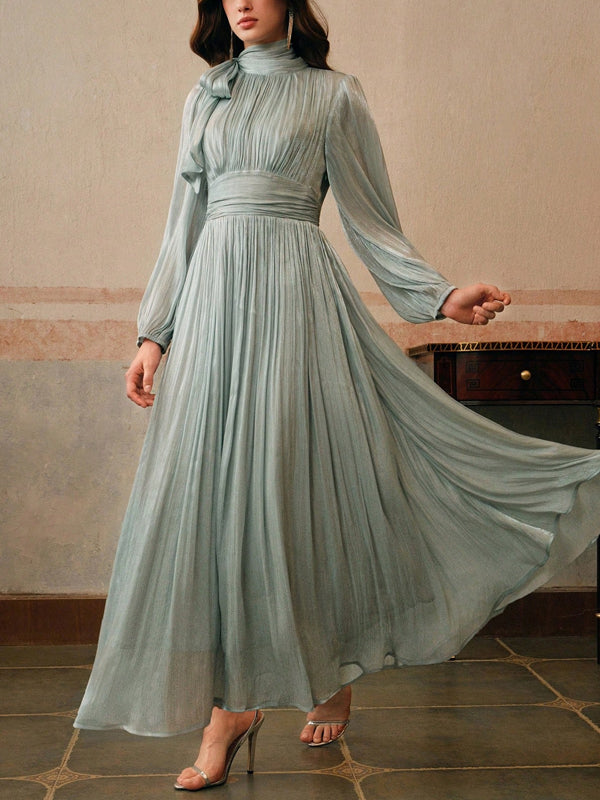 Elegant Bow at Waist Women's Dress