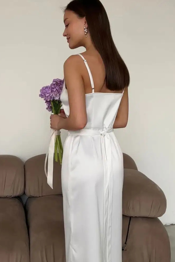 loveedsTM-suspender solid color evening dress