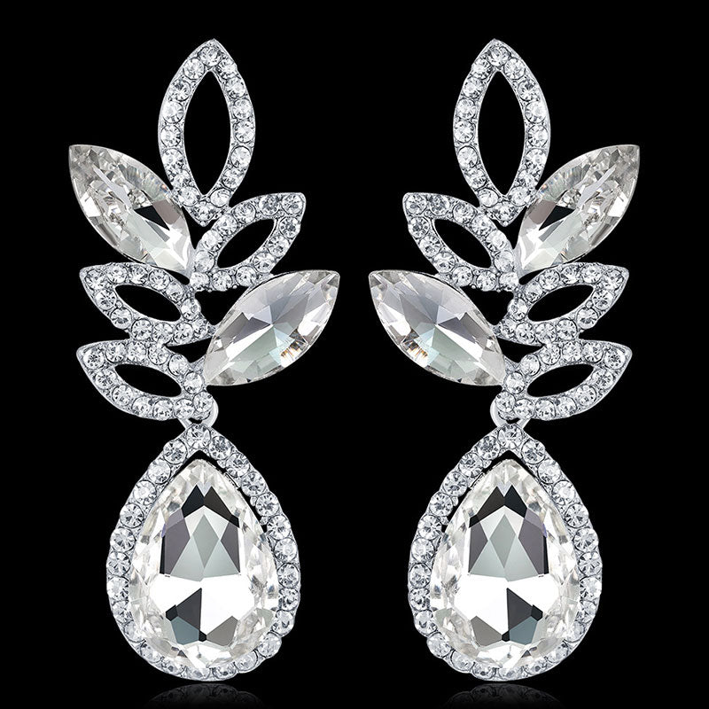 High-grade crystal temperament bridal earrings