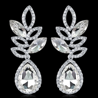 High-grade crystal temperament bridal earrings