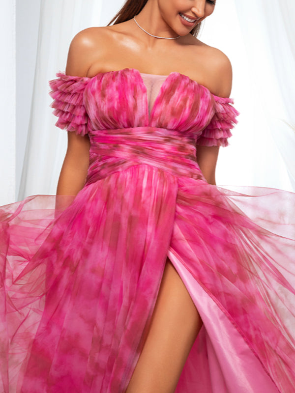 Elegant Color Matching Tube Top Women's Dress