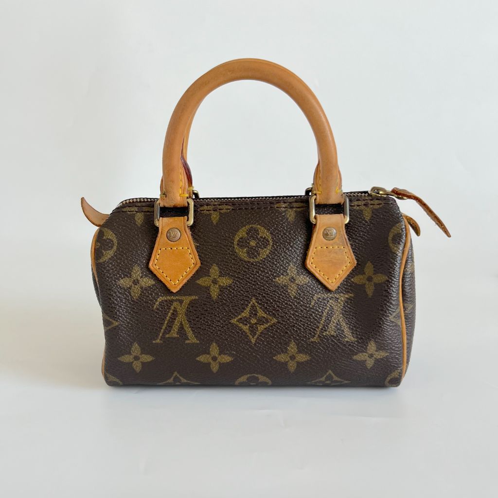 Louis Vuitton Brown Monogram Canvas Mini Speedy Shoulder Bag