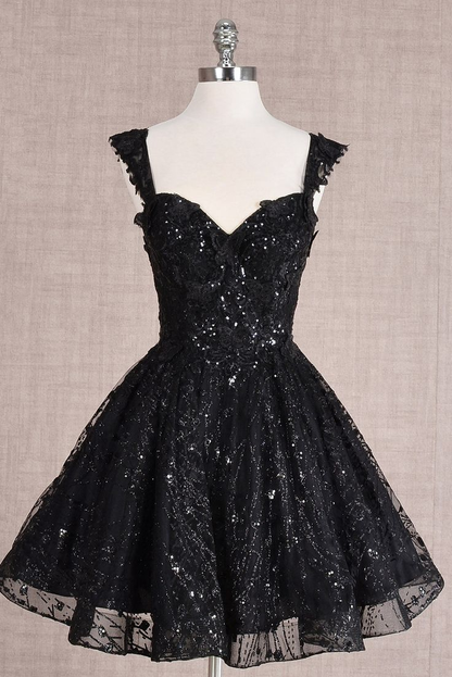 Pretty Gold Lace Butterfly Appliques Short Homecoming Dress Formal 20th Birthday Party Dress S914